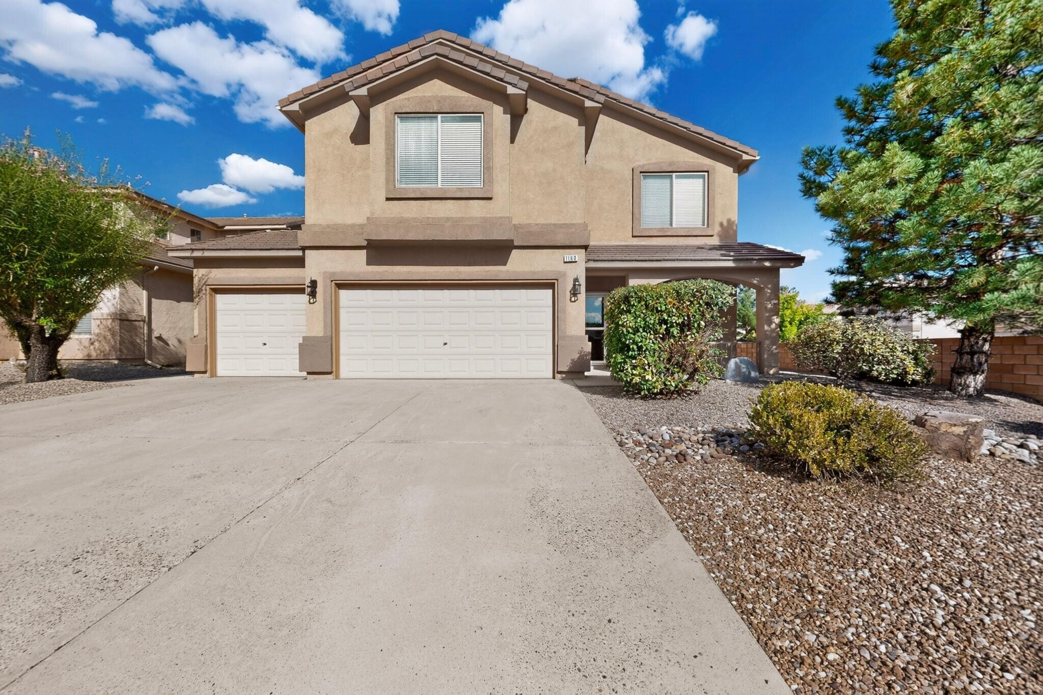 Welcome to this spacious and beautifully maintained Cabazon home offering 2,685 square feet of comfortable living space. Featuring three bedrooms, 2.5 bathrooms, and a three-car garage, this home provides a versatile floor plan designed for both everyday living and entertaining.The main level boasts two separate living areas, giving everyone room to spread out, while the upstairs loft offers the perfect space for a home office, media room, play area, or additional living space. Recent updates provide added value and peace of mind, including brand-new carpet throughout the home, a new dishwasher, added attic insulation for improved energy efficiency, and a new water heater installed in 2025.Situated on a corner lot, this property offers plenty of outdoor space for gardening, recreation, or future customization. Enjoy a prime location directly across from neighborhood parks and just minutes from schools, shopping, and dining options. Residents also enjoy access to a public pool, multiple parks, and an extensive network of walking paths that make it easy to enjoy the outdoors and connect with neighbors.This is a fantastic opportunity to own a move-in-ready home in one of Rio Rancho's most amenity-rich communities.