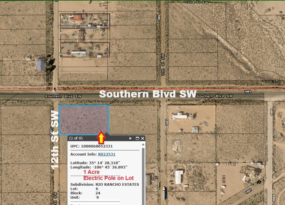 Photo 1 of Land for sale at SE Cor Southern & 12th St SW Blvd, Rio Rancho, NM 87144 | MLS# 1111105 | Listing updated on 2026-09-18
