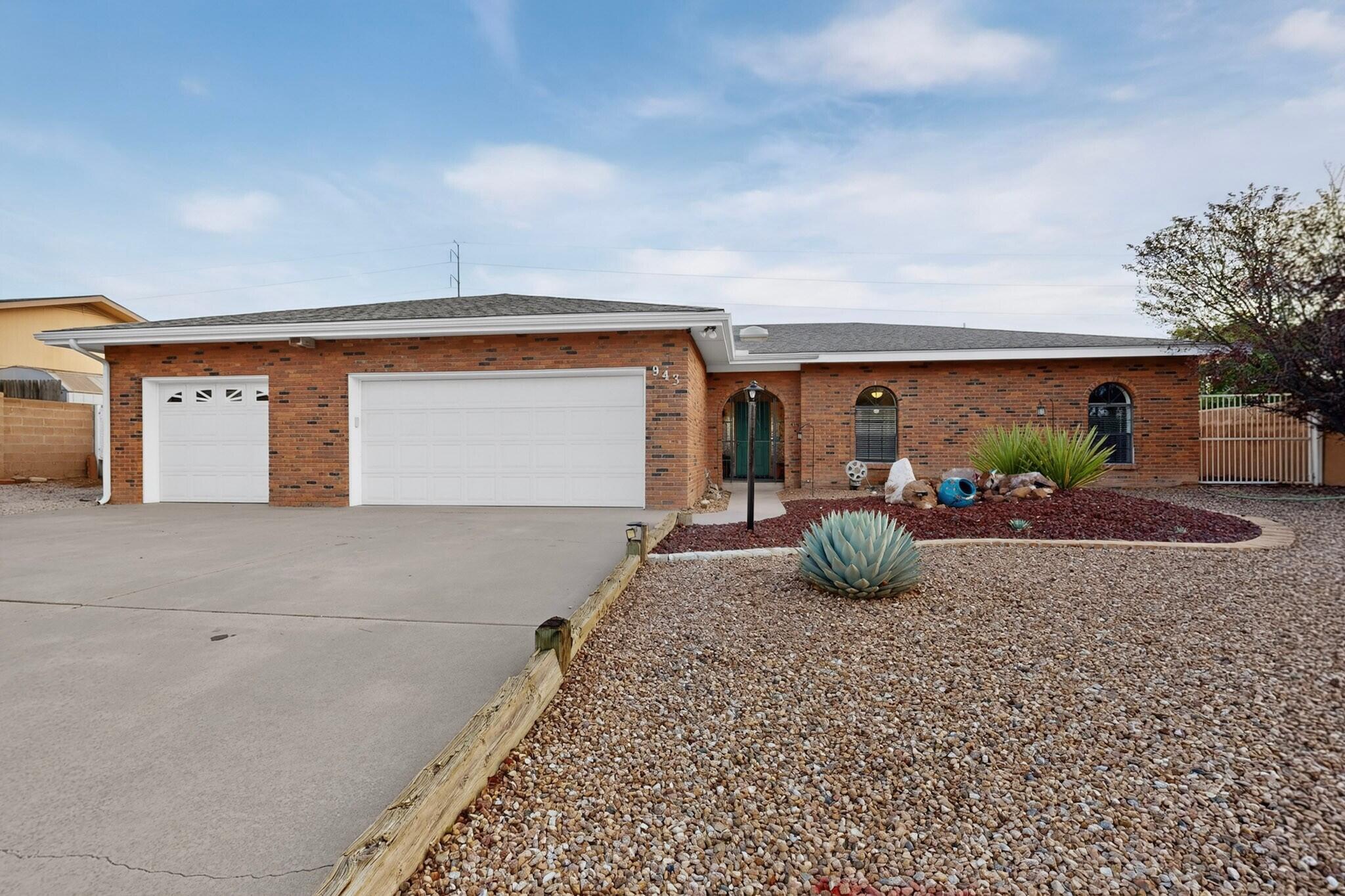Welcome to this exceptional 3-bedroom Rio Rancho home offering an impressive combination of comfort, efficiency, and outdoor living! The property features a 3-car garage, RV parking, and convenient backyard access. The paid-off solar system provides energy for the home, with only the water heater and pool heater using gas. Step into the private backyard oasis featuring a beautiful gunite pool with a deep end perfect for swimming, entertaining, or cooling off on warm New Mexico days. With plenty of space both inside and out, this home offers the flexibility and amenities today's buyers are looking for. Don't miss the opportunity to make this unique property your own!