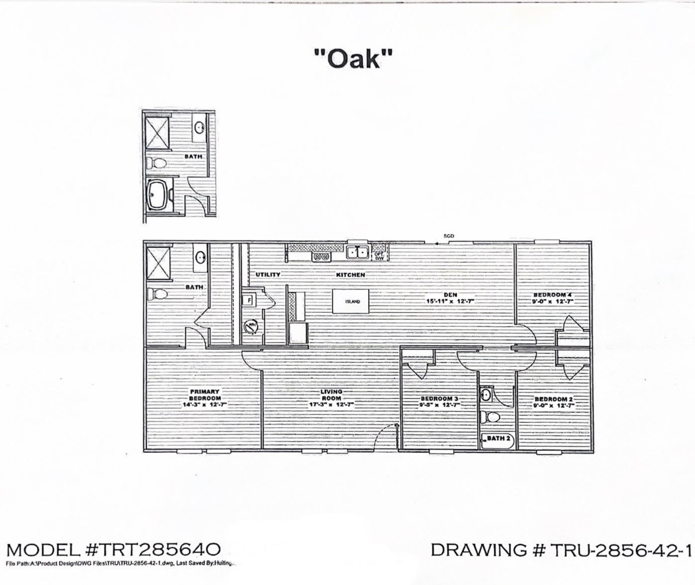 Don't miss your chance to own this beautiful Brand New Home. Act now to take advantage of the $30,000 down payment assistance program before it's gone!Experience modern living in this brand new manufactured home, (soon to be placed) on a generous 1/4 acre lot. This thoughtfully designed home offers 4 spacious bedrooms and 2 full bathrooms, featuring contemporary finishes throughout. Enjoy an open floor plan, perfect for entertaining, with a dedicated service room for added convenience.The split primary bedroom boasts a walk-in closet and a spacious  bathroom with a separate garden tub and shower. Stay comfortable year-round with refrigerated air!**Photos shown are of a model. Final details may vary based of final completion of home.