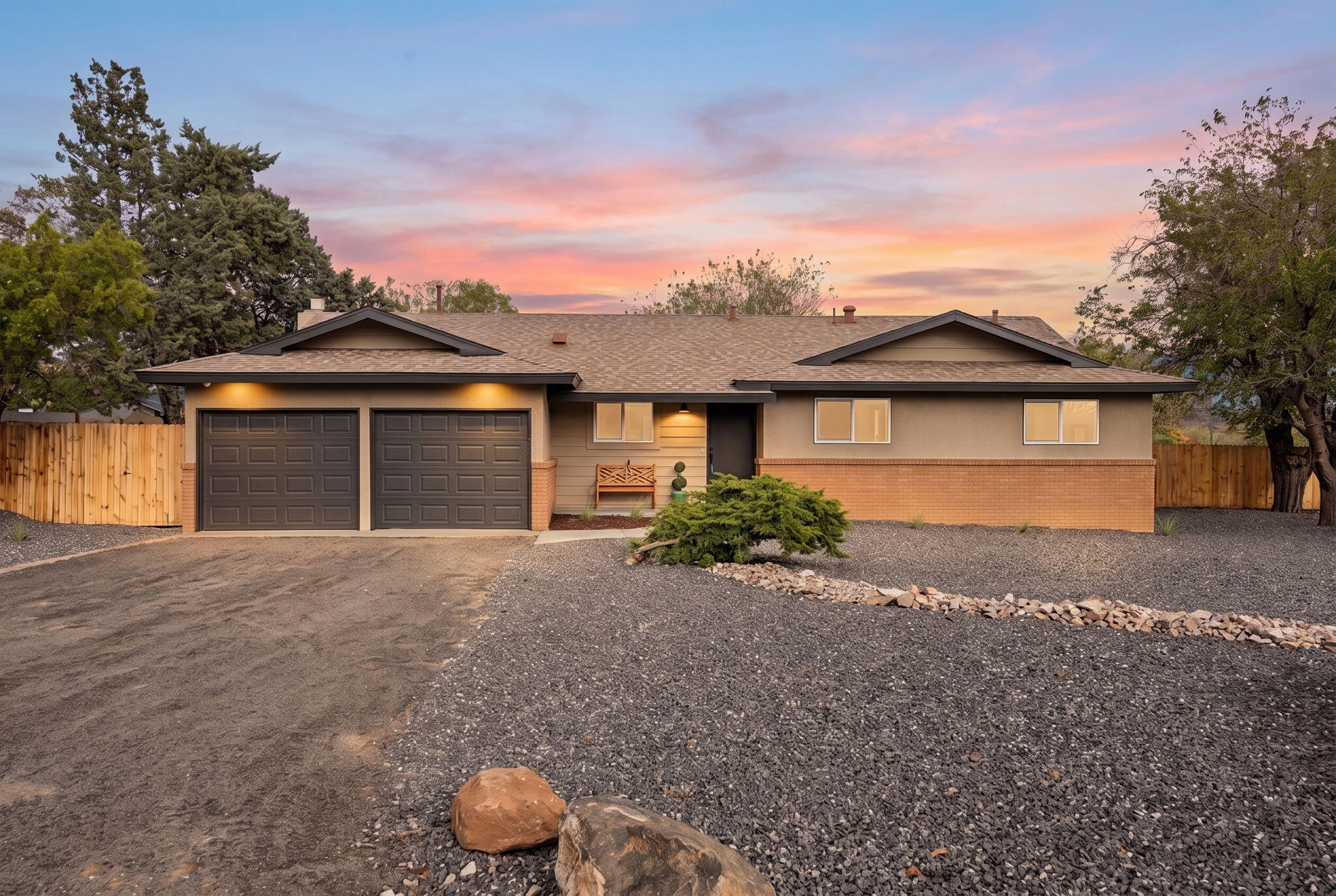 Experience the best of Corrales living in this completely reimagined single-story home, where breathtaking views meet timeless New Mexico country charm. Taken all the way down to the studs and extensively renovated, virtually EVERYTHING is brand new, offering the look, feel, and peace of mind of a new home while preserving the character of a Corrales setting. Featuring 3 bedrooms, 2 baths, and a 2-car garage, this move-in-ready home offers beautifully updated living spaces designed for today's lifestyle. Take in the amazing views from the spacious deck and enjoy the freedom to keep up to 2 horses. The large family room provides an inviting gathering space with a versatile gas/wood-burning fireplace. A 2-stall barn and dog run add functionality for horses and four-legged family members. This is Corrales living at its finest--wide-open views, country charm, modern updates, and a home that is truly ready to enjoy!